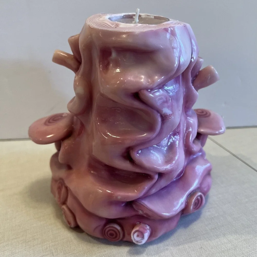 Winnie the Pooh Hand-Carved Candle Vtg Hundred Acre Wood 5.5
